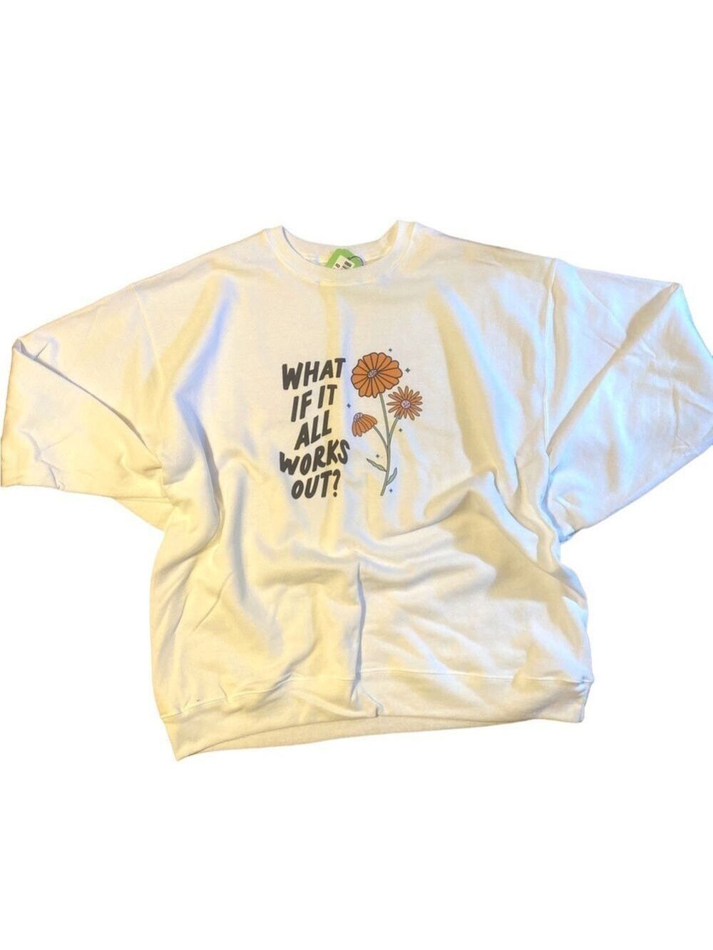 What if it all works out mental health crewneck sweatshirt oversized large - Picture 7 of 11